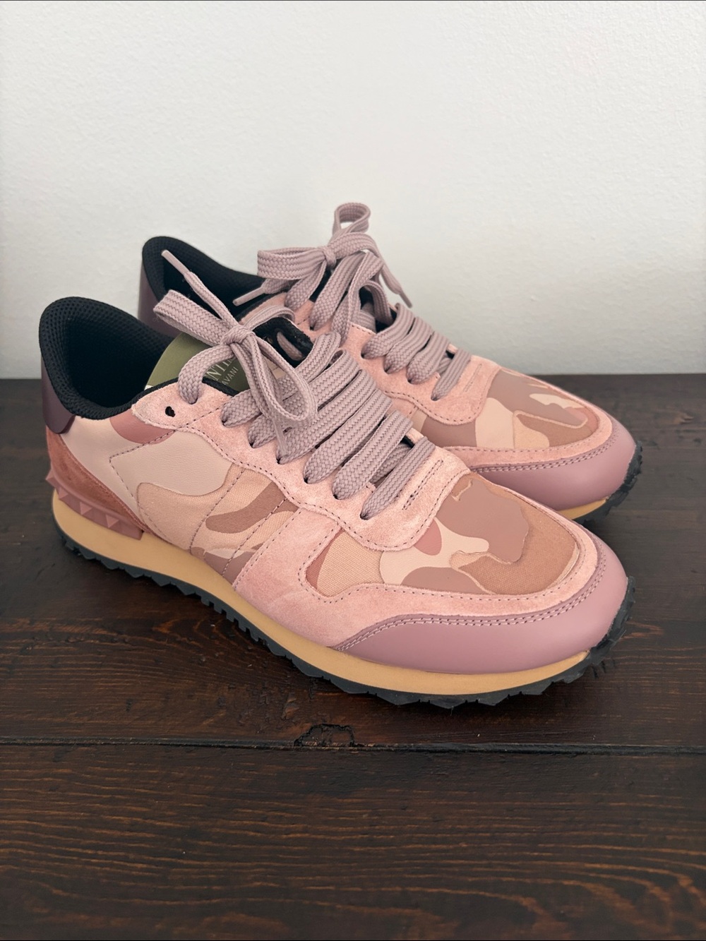 Valentino Garavani Pink Camo Runner Sneakers